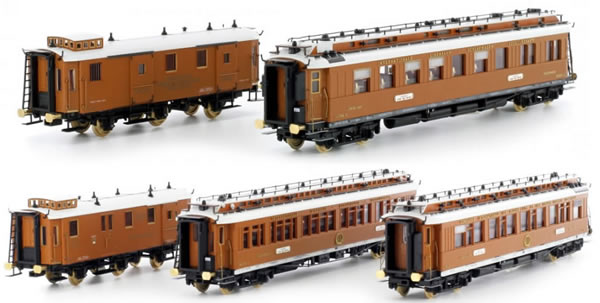 Kato HobbyTrain Lemke H22100-1 - Early 1900s  Wood Sided Orient Exress Set (Digital)